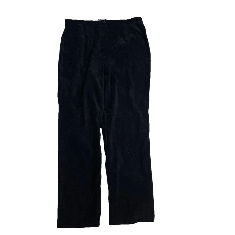 Vintage Sag Harbor Dress Pants Moleskin Women's Size 16 Black 34x28 High Rise